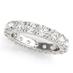 14 Karat Weißgold Eternity Band mit Edler Diamant – 0,15 Karat