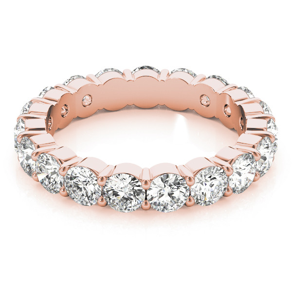 Diamant Eternity Band 0,15-Karat 14K Roségold – Seitenansicht