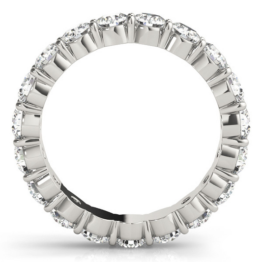 Diamant Eternity Band 2,88-Karat 14K Weißgold – Frontansicht