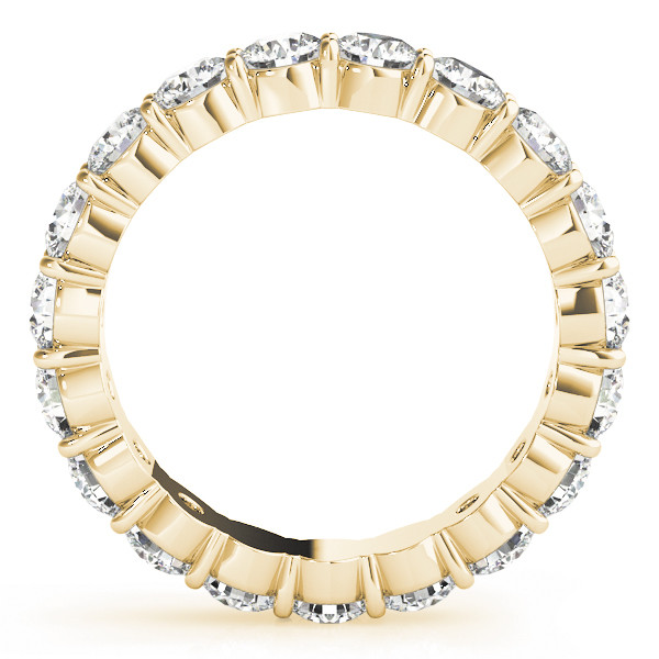 Eternity Band 14 Karat Gelbgold mit Diamant – Frontansicht