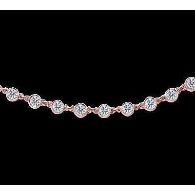 20 Karat Yards Echt Diamant Halskette Anhänger Roségold Diamant Yard