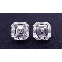 2 Karat funkelnde G VS1 Asscher-Schliff Paar lose natürliche Diamanten aus der Erde