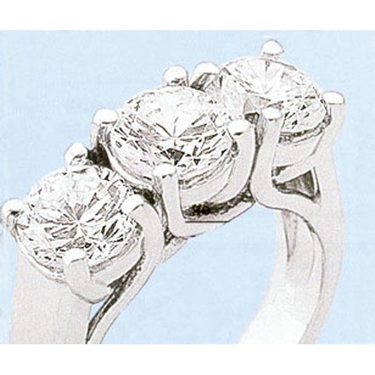 2,10 ct. Jubiläumsring Echt Diamant Gold Drei Steine Schmuck Neu