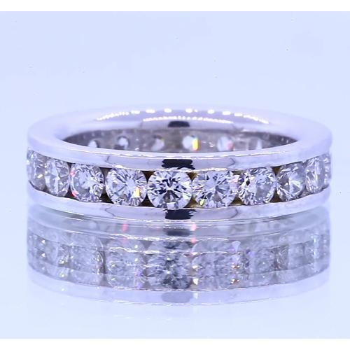 2,20 Karat Runder Echt Diamant Eternity Band Weißgold 14K