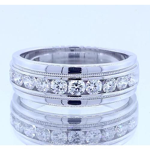 2,20 Karat Runder Echt Diamant Jubiläumsband Schmuck Weißgold 14K
