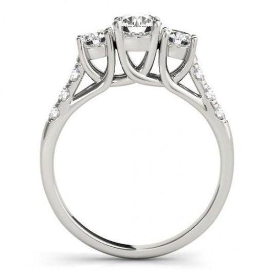 2,25 Karat Echt Diamanten Drei-Stein-Verlobungsring Neu