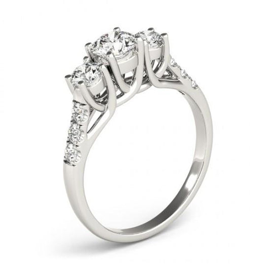 2,25 Karat Echt Diamanten Drei-Stein-Verlobungsring Neu