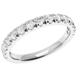 2,25 Karat Runder Echt Diamant Half Eternity Ehering Frauen Schmuck