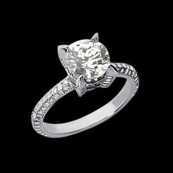 2,25 Karat runder Natürliche Aus der Erde Abgebauter Natürlicher Diamant Hochzeitstag Ring