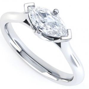 2,25 ct Solitaire Marquise Schliff Echt Diamant-Verlobungsring Weißgold 14K