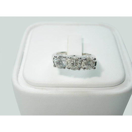 2,25 ct. Runder Echt Diamant Drei-Steine-Ring im Lucida-Stil Weißgold Neu