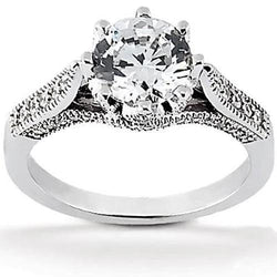 2,30 ct. Echt Aus der Erde Abgebauter Natürlicher Diamant Weißgold Jubiläumsring Vintage Style Schmuck Neu