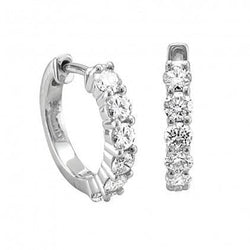 2,4 ct Krappen-Set runder Echt Diamant-Creolen-Ohrring