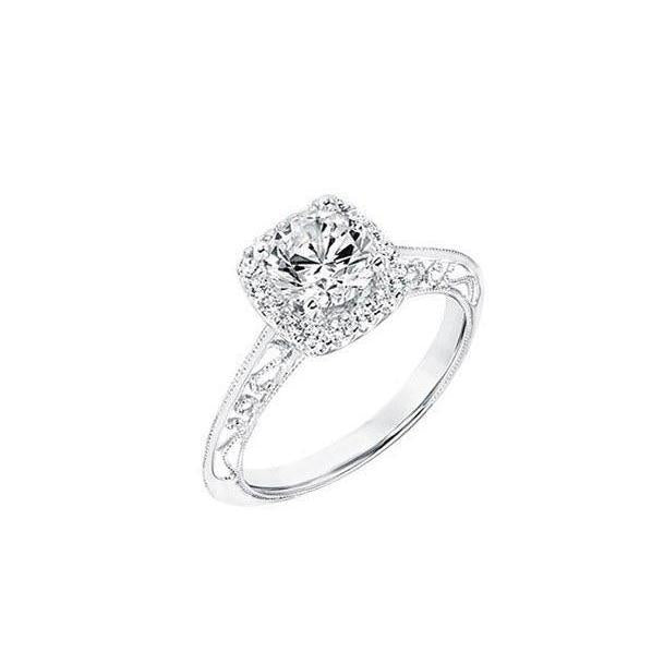 2,40 ct. Echt Diamanten Antik-Look Ring Halo Weißgold