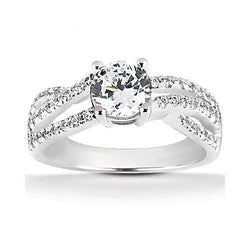 2,45 ct. Echt Aus der Erde Abgebauter Natürlicher Diamant-Verlobungsring Twisted Shank Neuer Schmuck