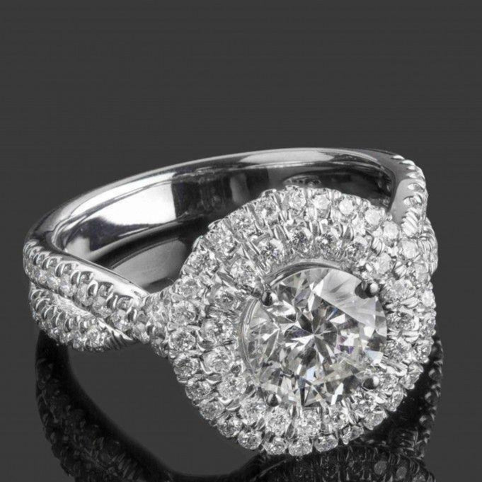 Edler Diamant Anniversary Ring 2,50-Karat 14K Weißgold – Hauptansicht