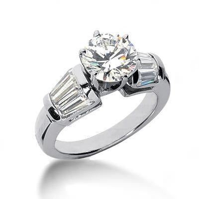 2,50 Karat Echt Diamanten Ring 3 Steine Stil Verlobungsring