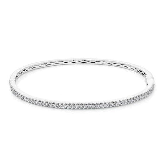 2,50 ct Runden Echt Diamants Damenarmband 14K Weißgold