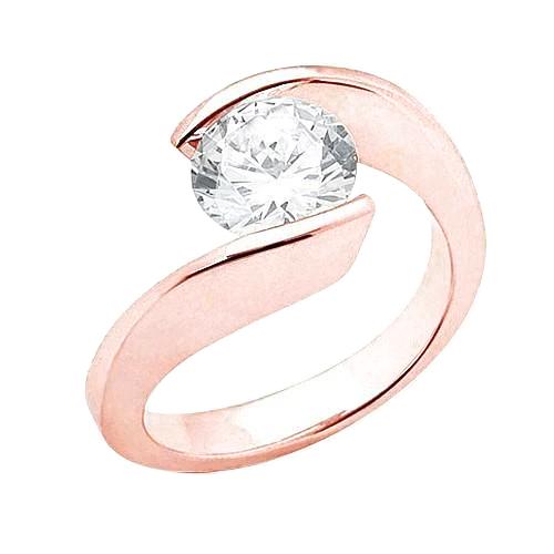 2,50 ct. Natürliche Diamant-Solitär-Verlobungsring Roségold Neu