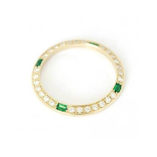 26 mm 1,50 Karat Lünette passend für Datejust Custom Emerald & Diamond Lady T oder Date Uhr