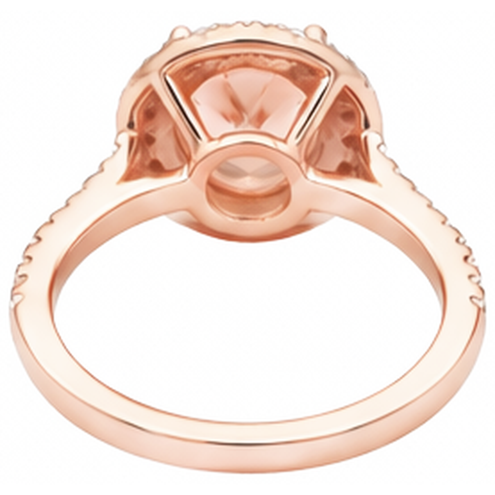 27.50 ct Solitär mit Akzent Morganit mit Aus der Erde Abgebauter Natürlicher Diamanten Ring Gold 14K