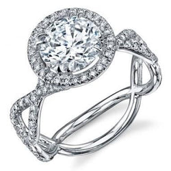 2,75 Karat 14K Weiß Gold Natürliche Aus der Erde Abgebauter Natürlicher Diamant Hochzeitstag Ring