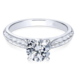 2,75 ct Solitaire Rundschliff Echt Aus der Erde Abgebauter Natürlicher Diamant-Verlobungsring im Vintage-Stil