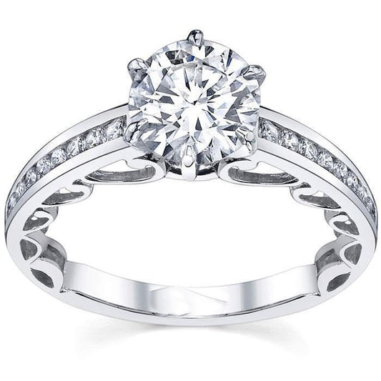 2,80 Karat Echt Diamanten im Rundschliff Damenring Weißgold 14K