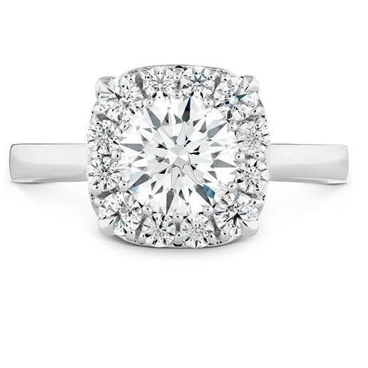 2,80 ct runder Echt Diamant-Halo-Verlobungsring