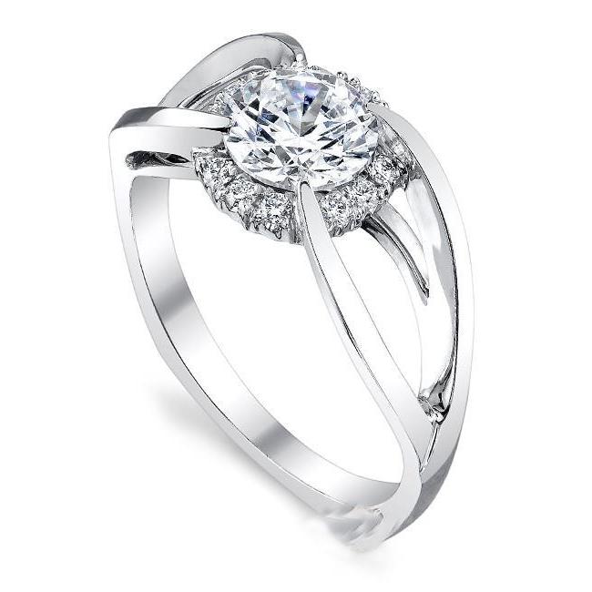 2,85 ct runder Halo-Echt-Diamant-Ring-Schmuck