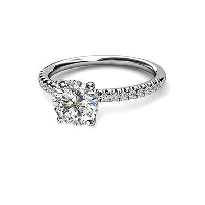 2,95 Karat Krappenset Funkelnder Echt Diamant-Ehering