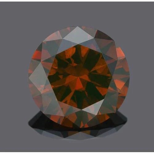 Rubin Rund-Brillant Loose Ruby Natural in Gold – Hauptansicht