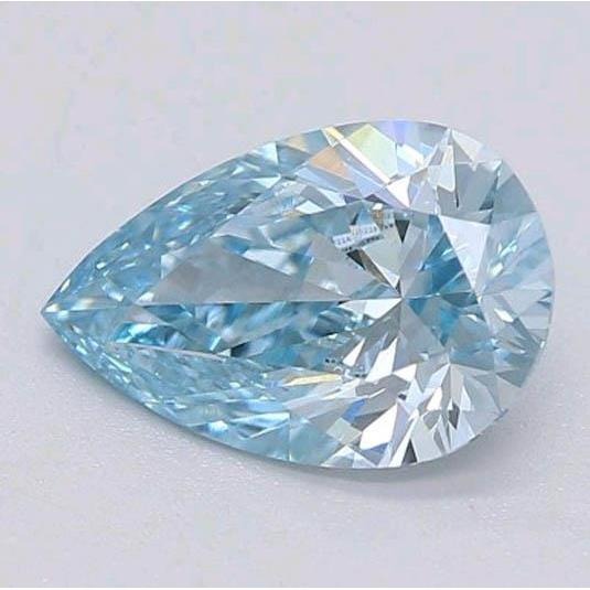 Birnen-Schliff Kornblumenblauer Saphir Ring in Gold – Hauptansicht