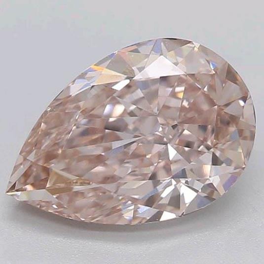 Birnen-Schliff Rosa Saphir Ring in Gold – Frontansicht