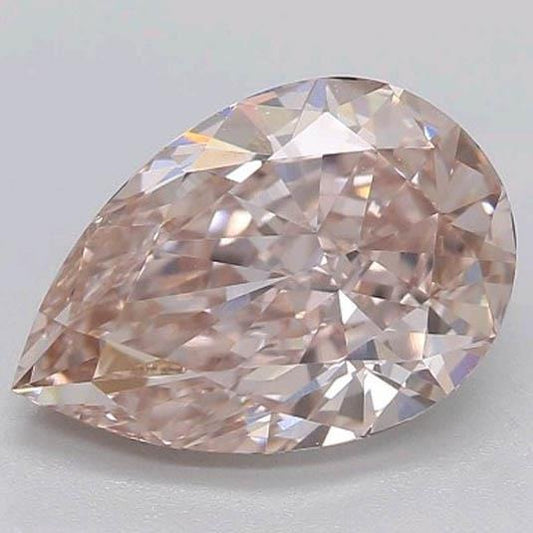 Birnen-Schliff Rosa Saphir Ring in Gold – Frontansicht