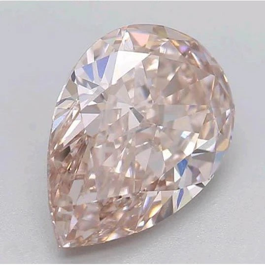 Birnen-Schliff Rosa Saphir Ring in Gold – Seitenansicht