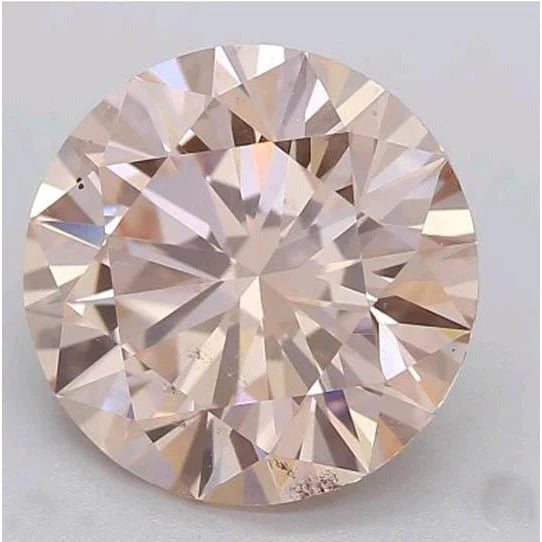 Pink Saphir Brillantschliff Loose Sapphires Natural in Gold – Seitenansicht