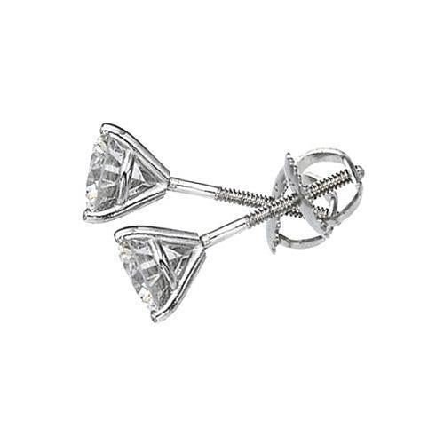 2.02 Karat Weißgold 14K Martini Style Echt Diamant Ohrstecker