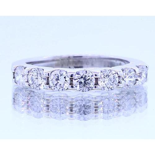 2.10 Karat Runder Echt Diamant Jubiläumsband Weißgold 14K