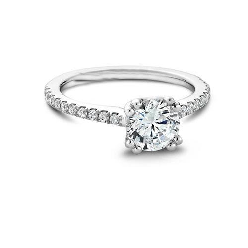 2.15 Karat Solitär mit Akzent Echt Diamanten Ehering Weißgold