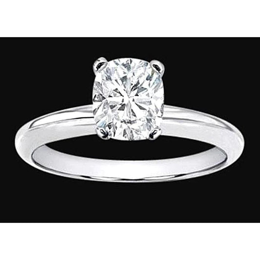 2.25 Karat Kissen Echt Diamant Verlobungsring Solitaire