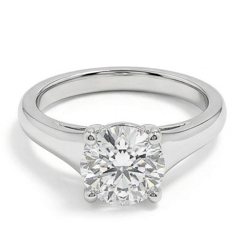 echter round diamant 2.25Karat ring Seitenansicht