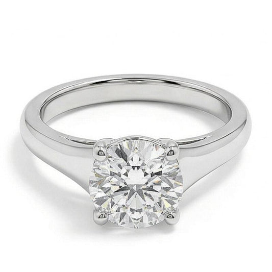 echter round diamant 2.25Karat ring Seitenansicht
