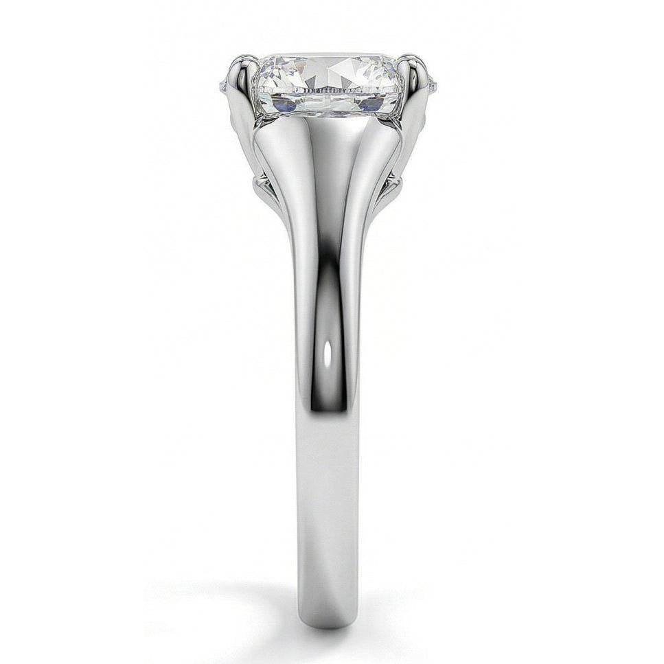 echter round diamant 2.25Karat ring Draufsicht