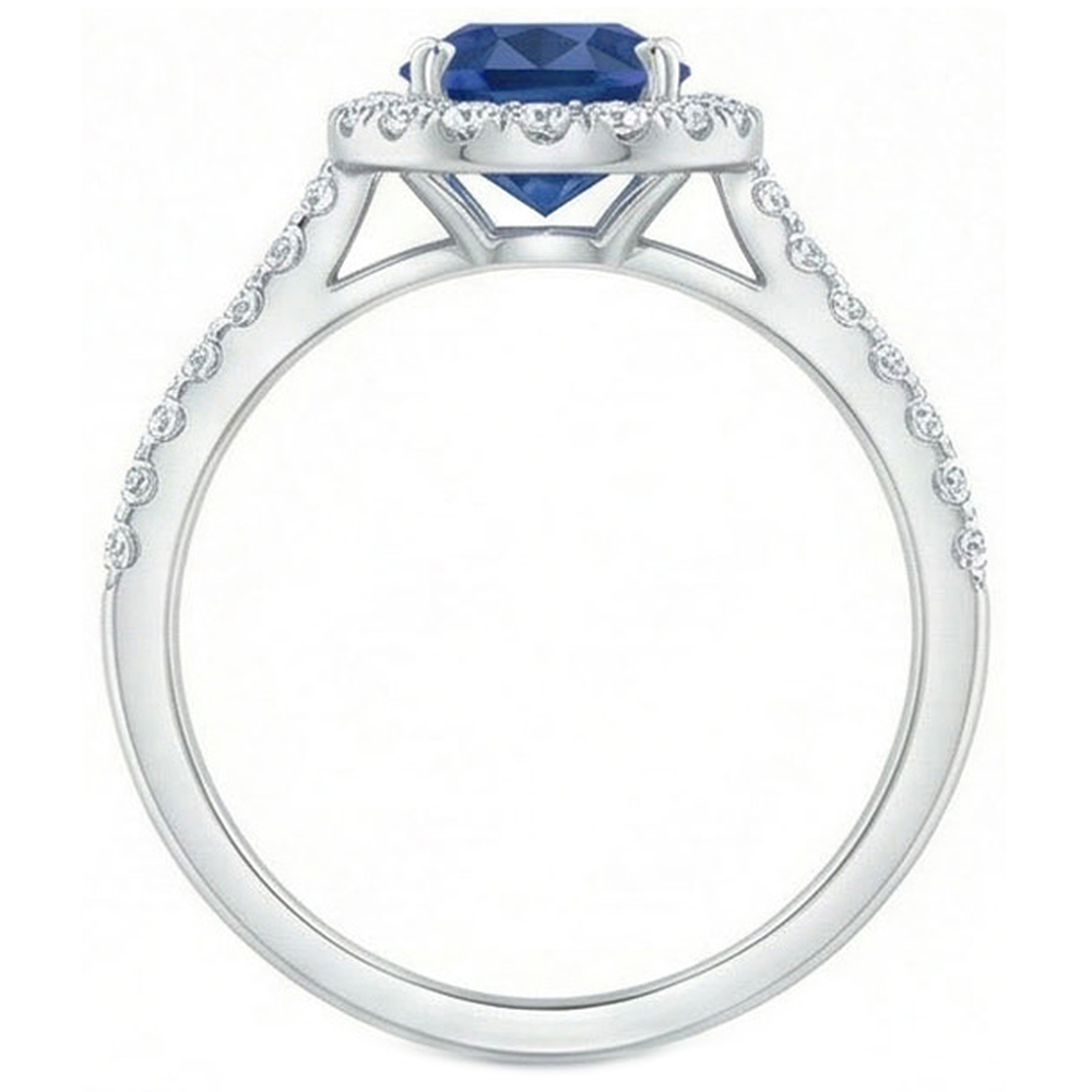 echter oval diamant 2.00Karat ring auf Weiß