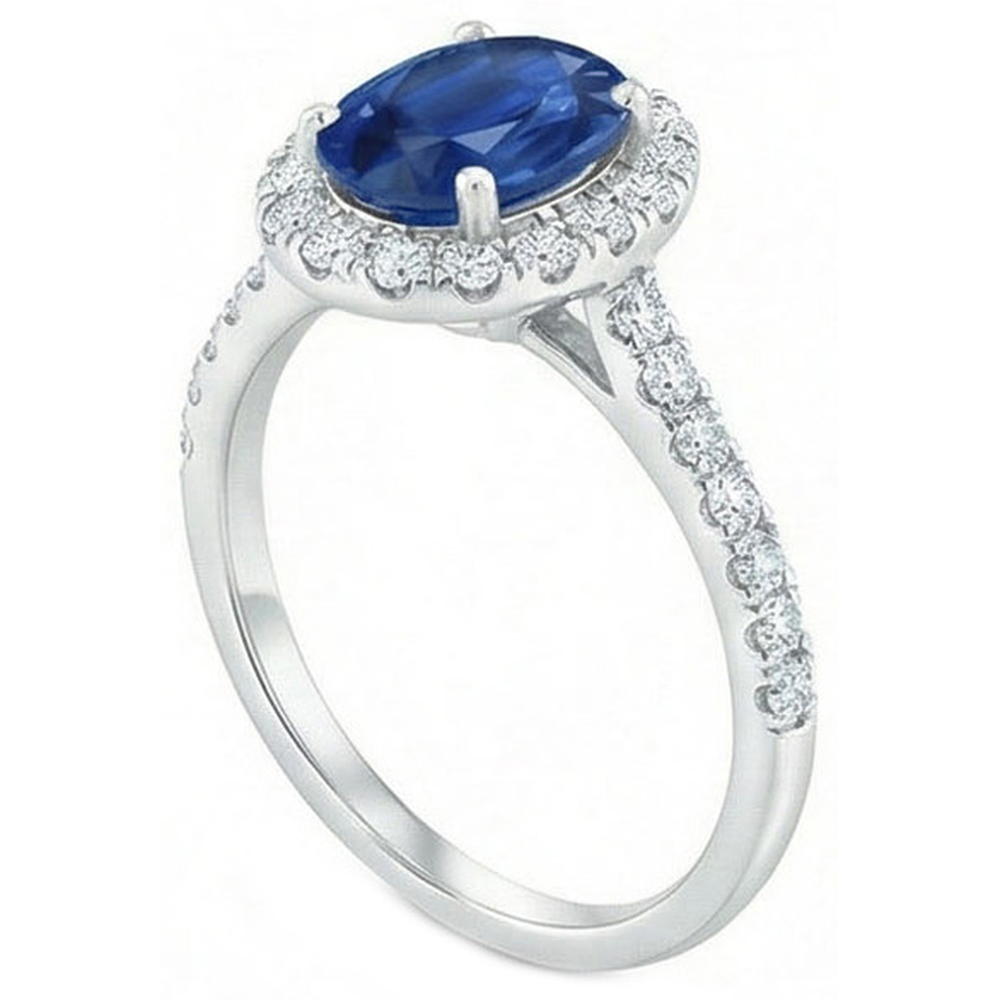 echter oval diamant 2.00Karat ring Detailansicht