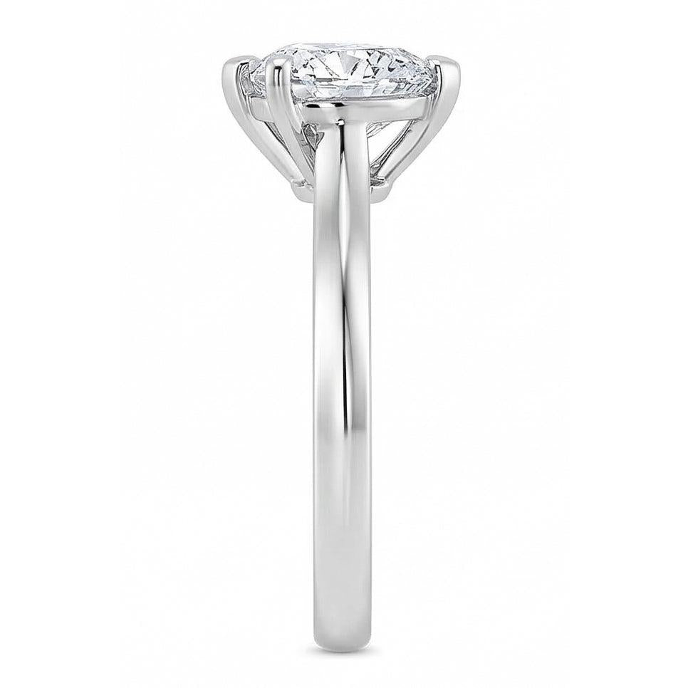 echter heart diamant 2.25Karat ring Detailansicht