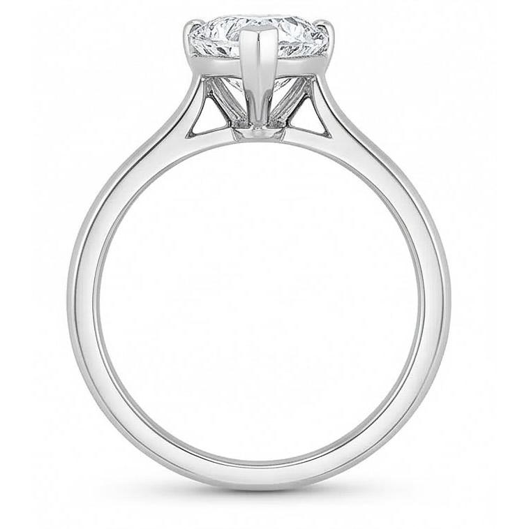 echter heart diamant 2.25Karat ring Draufsicht