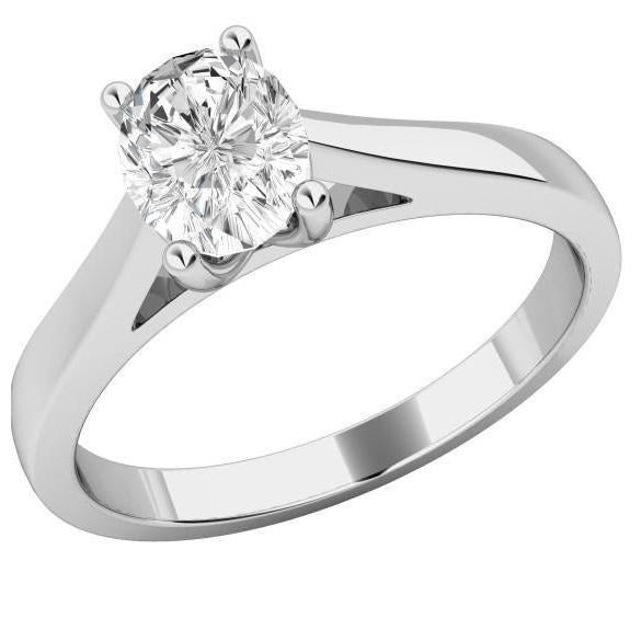 2.25 ct Verlobungsring mit Solitär-Echt Diamant im Ovalschliff