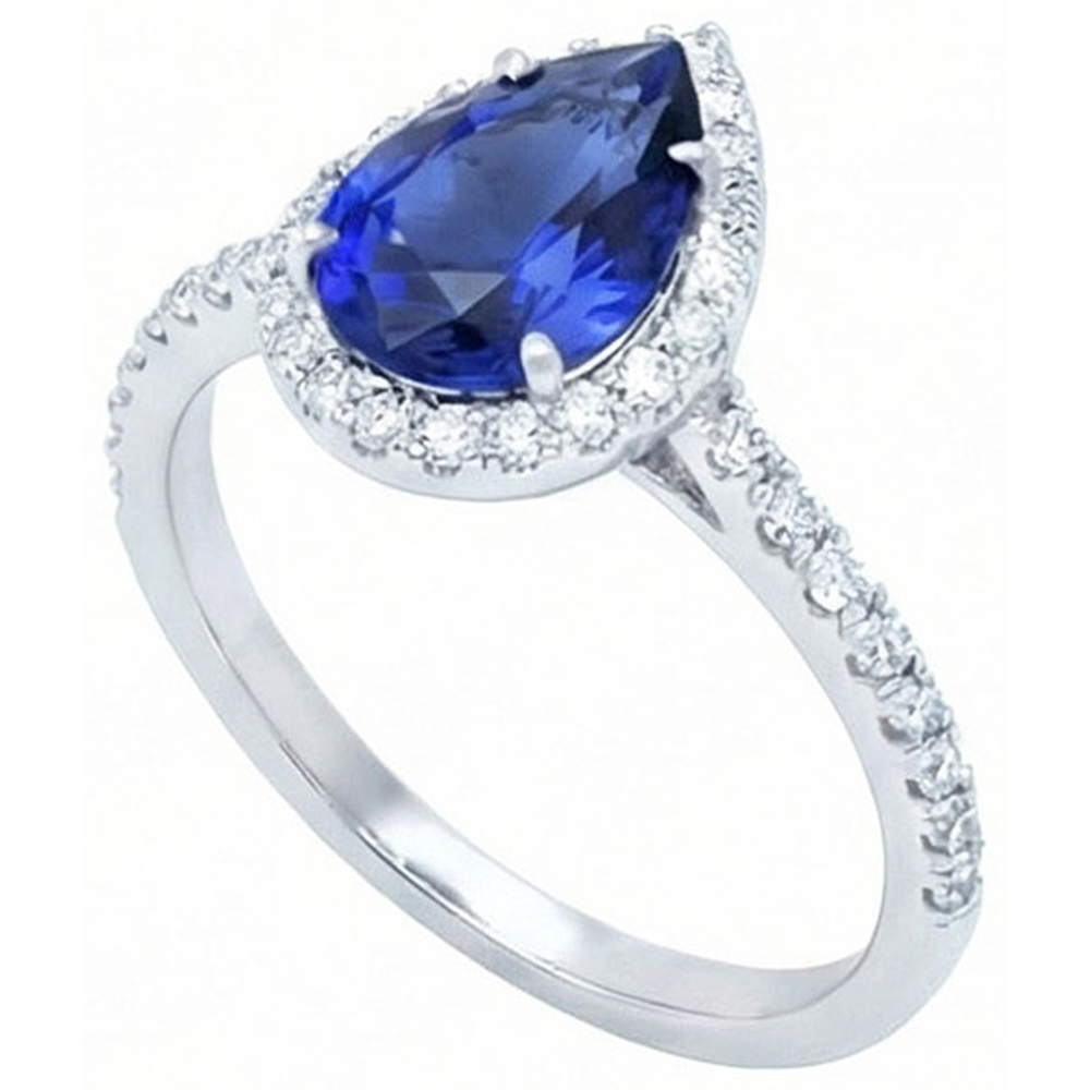 echter round diamant 2.30Karat ring Seitenansicht